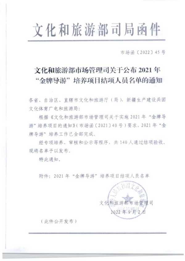 220913171807717380_91色情
转发91色情
部市场管理司关于公布2021年“金牌导游”培养项目结项人员名单的通知_页面_03.jpg