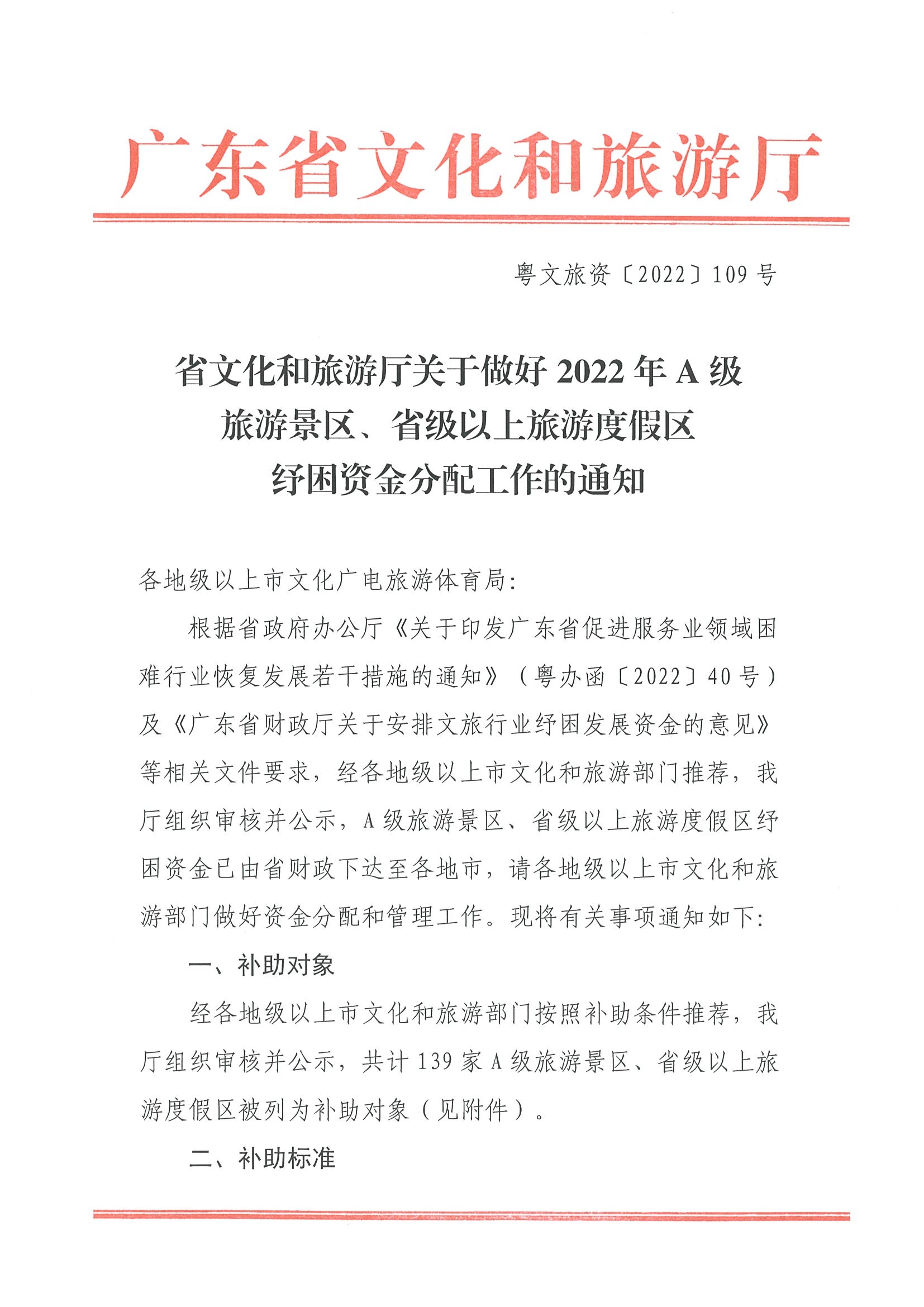 220909173903368060_省91色情
厅关于做好2022年A级旅游景区、省级以上旅游度假区纾困资金分配工作的通知_页面_1.jpg