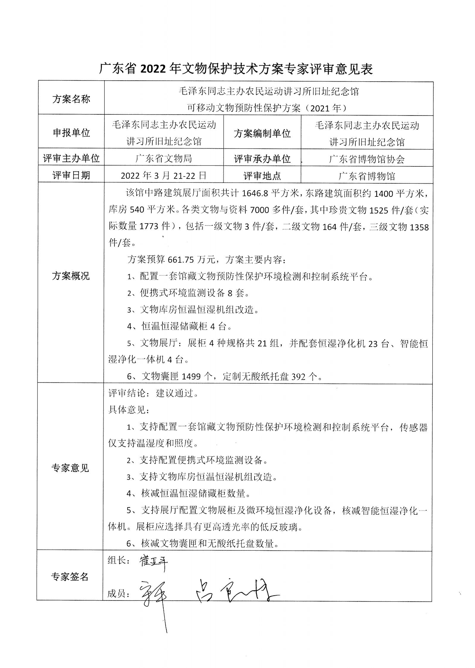 评审结果报告-91色情博物馆协会可移动文物预防性保护和文物数字化保护利用方案2022年3月评审结果报告_07.jpg