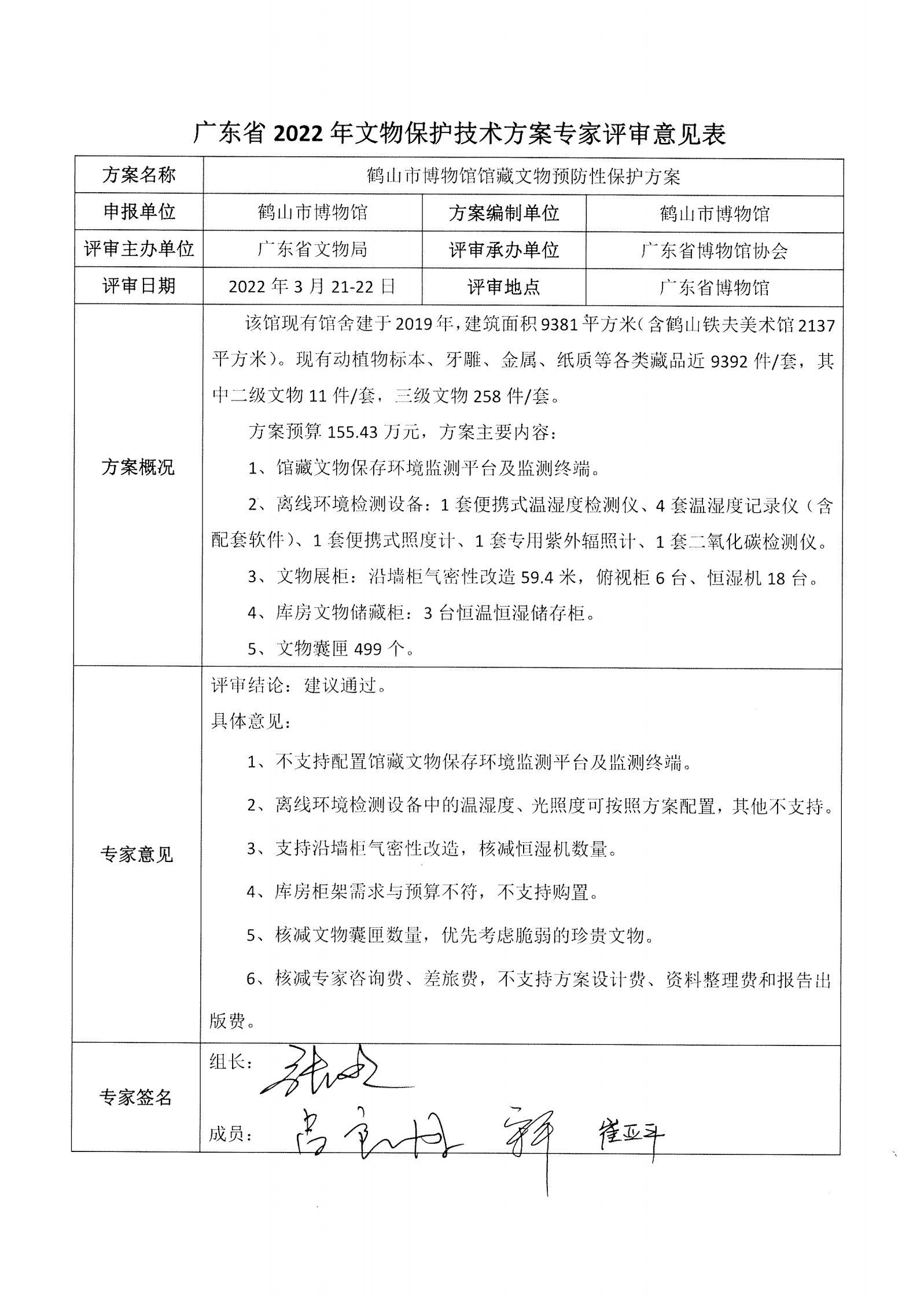 评审结果报告-91色情博物馆协会可移动文物预防性保护和文物数字化保护利用方案2022年3月评审结果报告_09.jpg