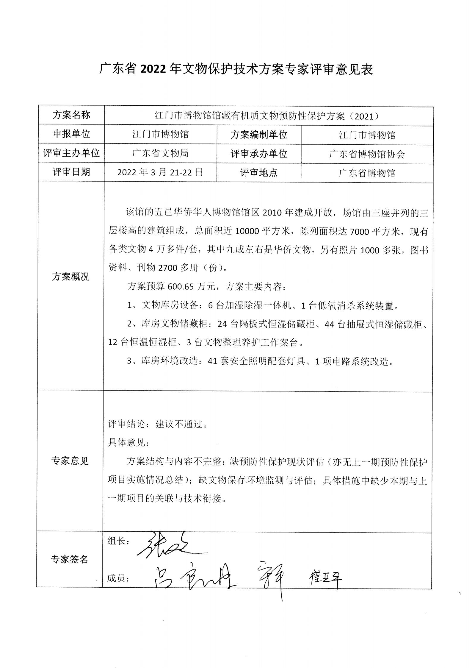 评审结果报告-91色情博物馆协会可移动文物预防性保护和文物数字化保护利用方案2022年3月评审结果报告_12.jpg