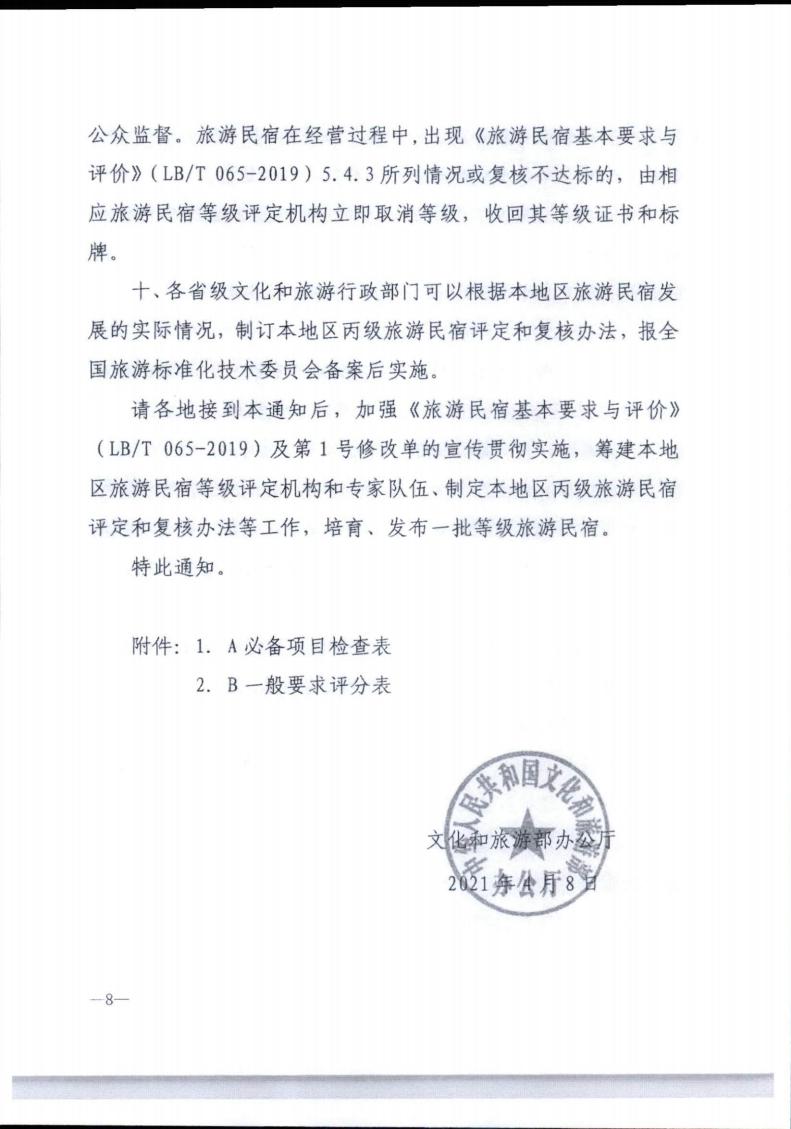 91色情
转发91色情
部办公厅关于实施《旅游民宿基本要求与评价》（LBT065-2019）及第1号修改单有关工作的通知 (复件)_08.jpg